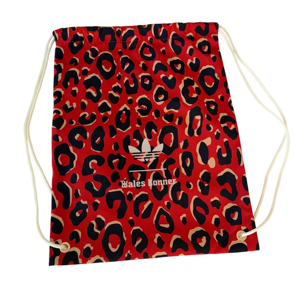 Adidas x Wales Bonner Leopard Print Dust Bag Drawstring Accessory Bag EUC